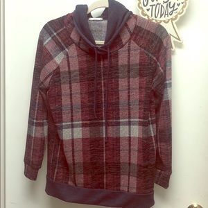 NWOT Promesa Lightweight plaid hoodie